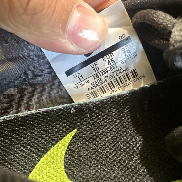 Nike Free RN 5.0 AQ1289-003 Mens US 11 Running Shoes Black Anthracite Sneakers - Picture 9 of 10